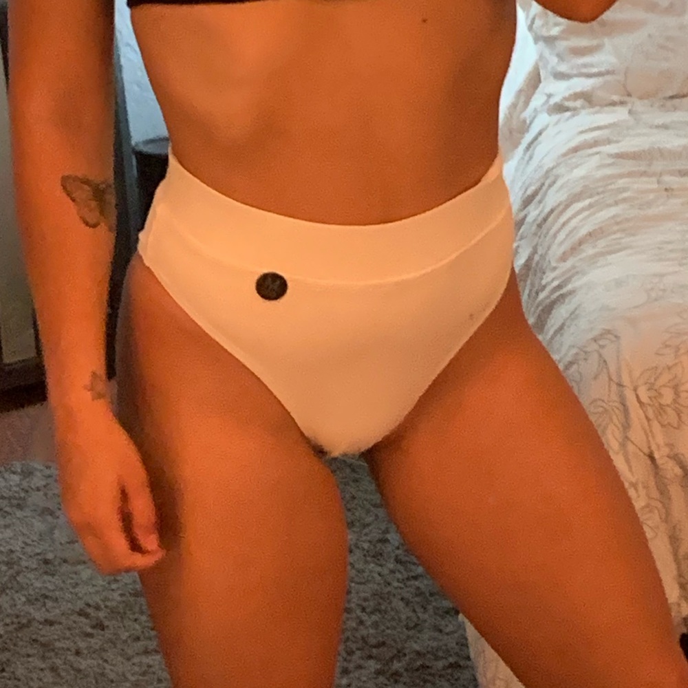 White bikini bottoms
